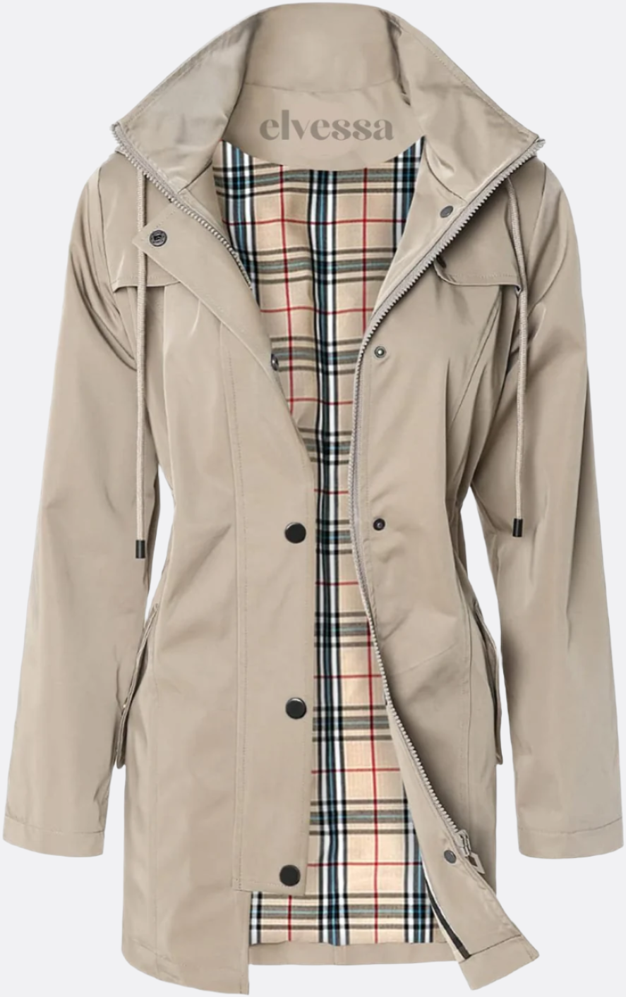 Elvessa Plaid Rain Jacket