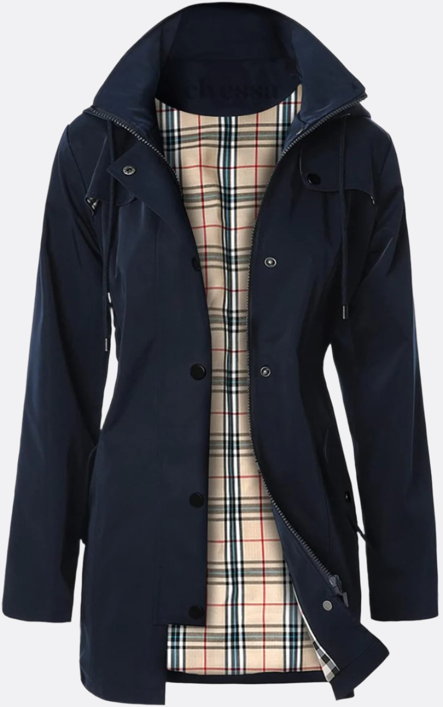 Elvessa Plaid Rain Jacket
