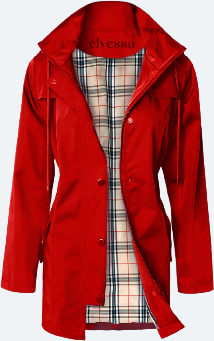 Elvessa Plaid Rain Jacket
