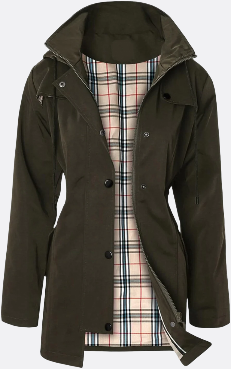 Elvessa Plaid Rain Jacket
