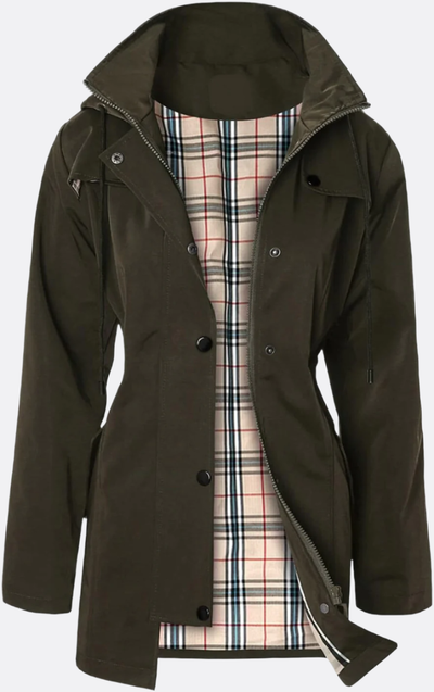 Elvessa Plaid Rain Jacket