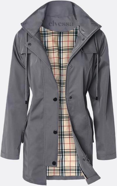Elvessa Plaid Rain Jacket