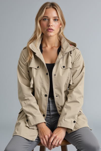 Elvessa Plaid Rain Jacket