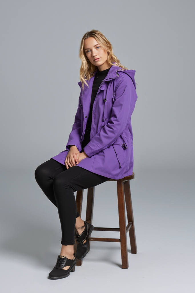 Elvessa Plaid Rain Jacket