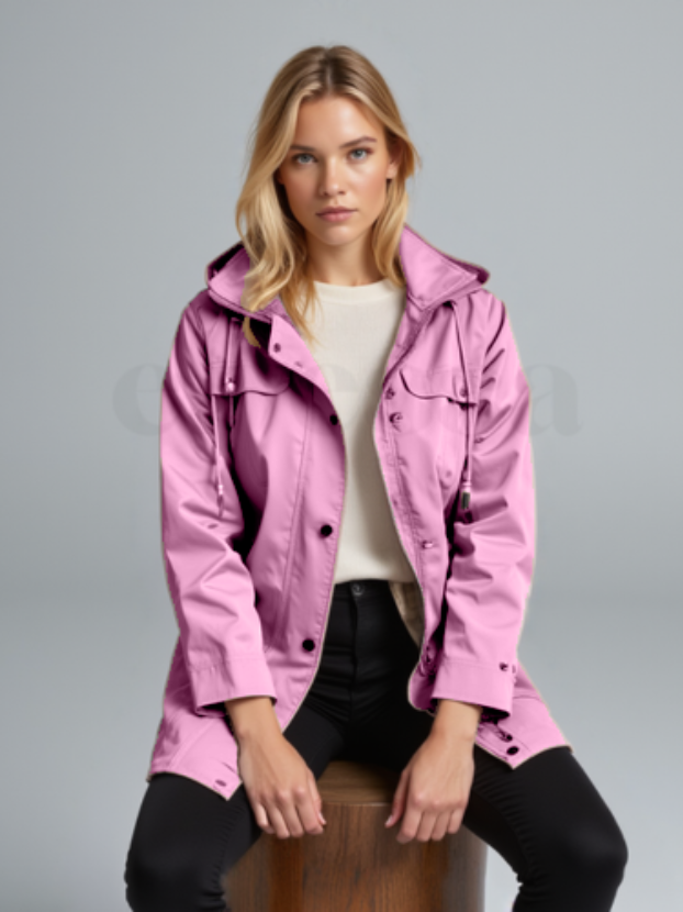 Elvessa Plaid Rain Jacket